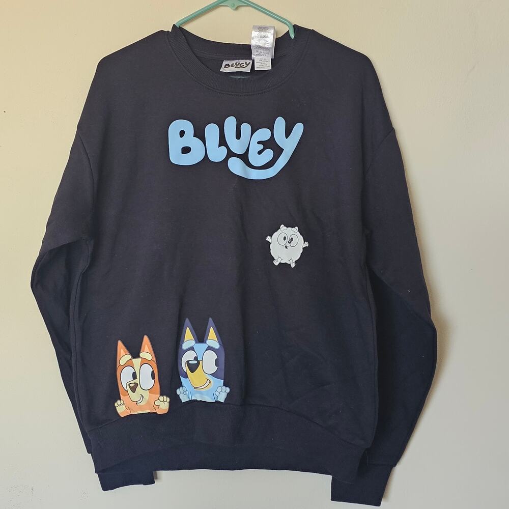 Bluey Cartoon Graphic Crewneck Sweatshirt‎ Size Adult L New w Tags
